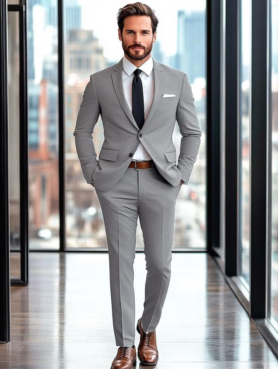 Grey scale suit